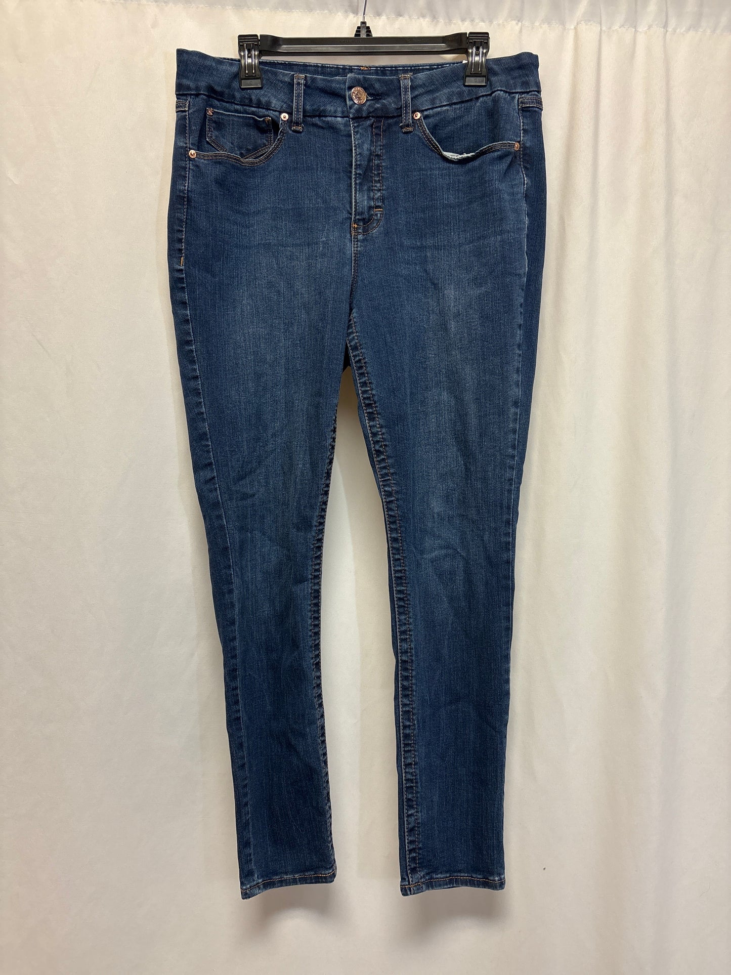 Jeans Skinny By Seven 7 In Blue Denim, Size: 12