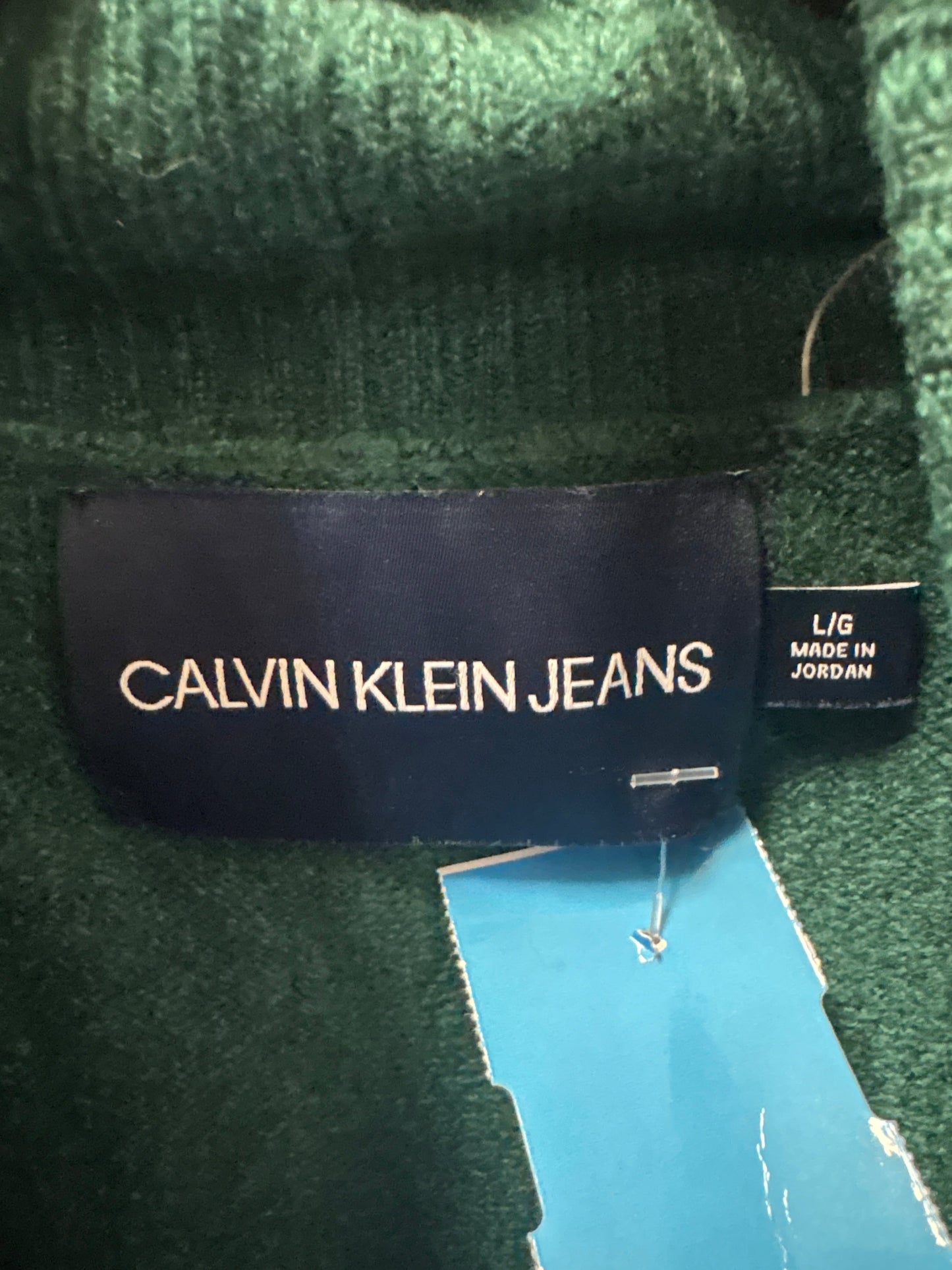 Sweater By Calvin Klein In Green, Size: L