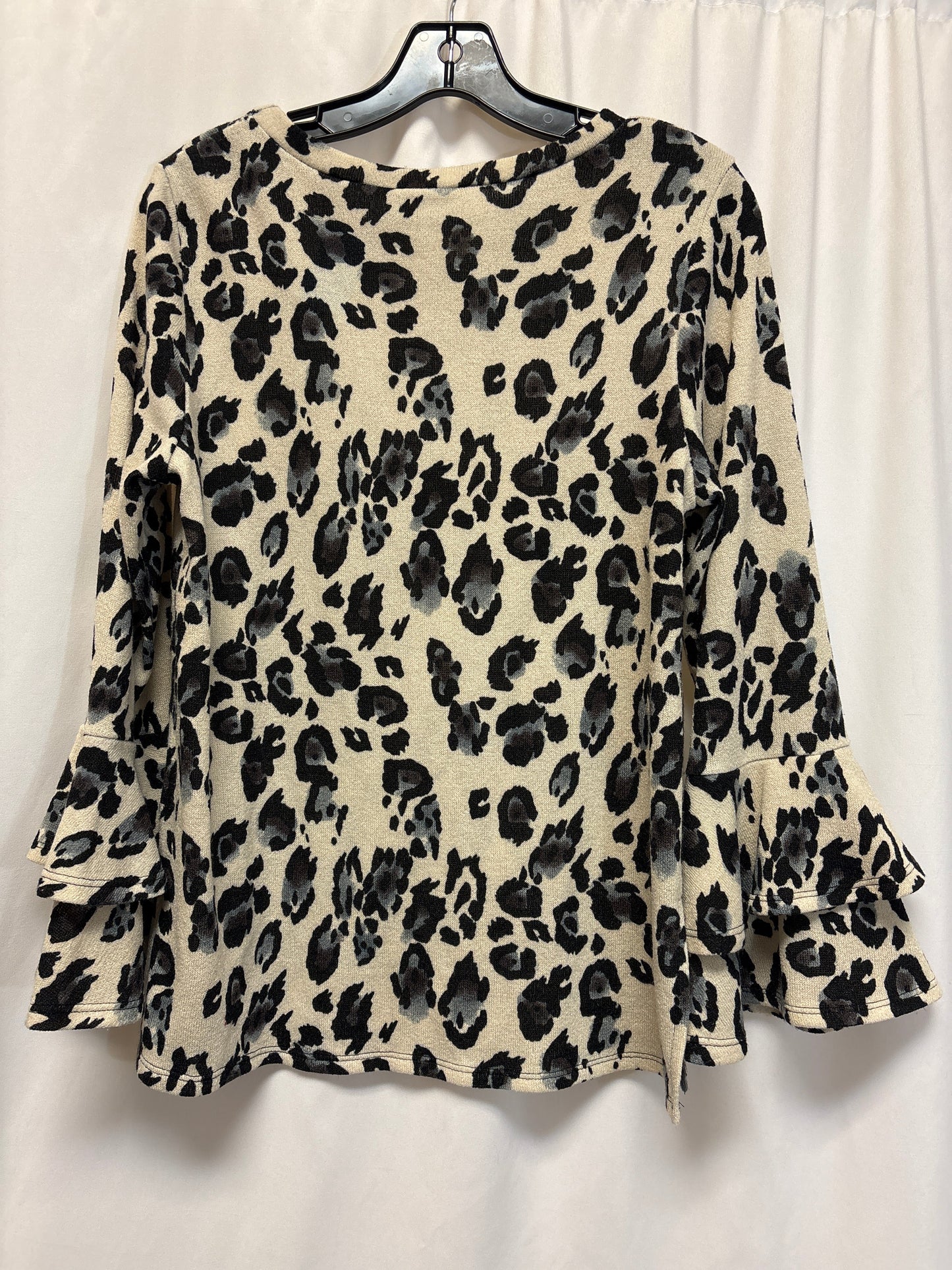 Top Long Sleeve By Jodifl In Animal Print, Size: M