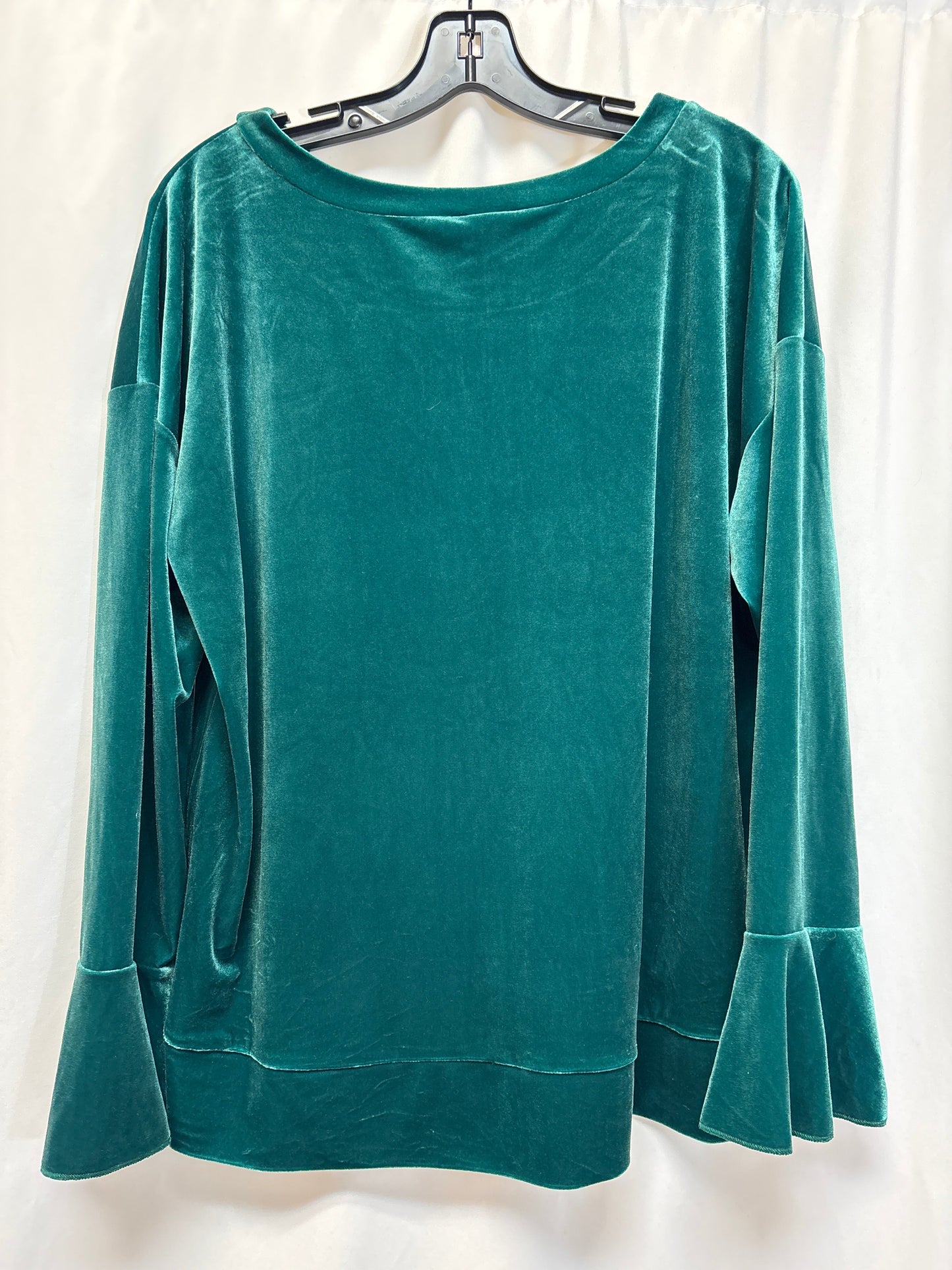 Top Long Sleeve By Worthington In Green, Size: Xlp