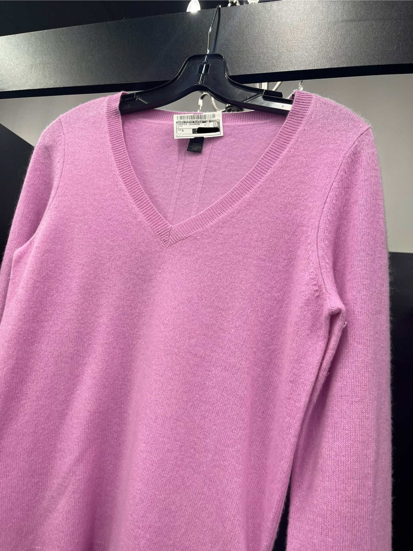 Sweater Cashmere By Saks Fifth Avenue In Pink, Size: S