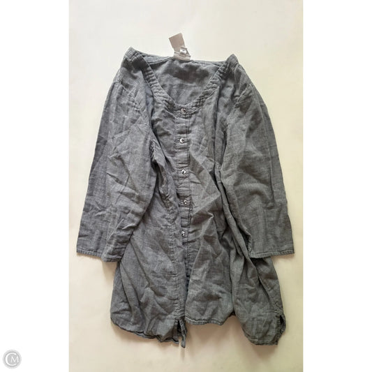Top Long Sleeve By J Jill In Grey, Size: 1x