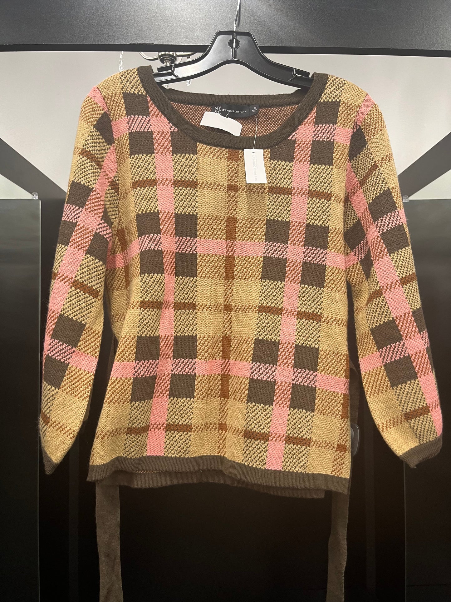 Sweater By New York And Co In Plaid, Size: M