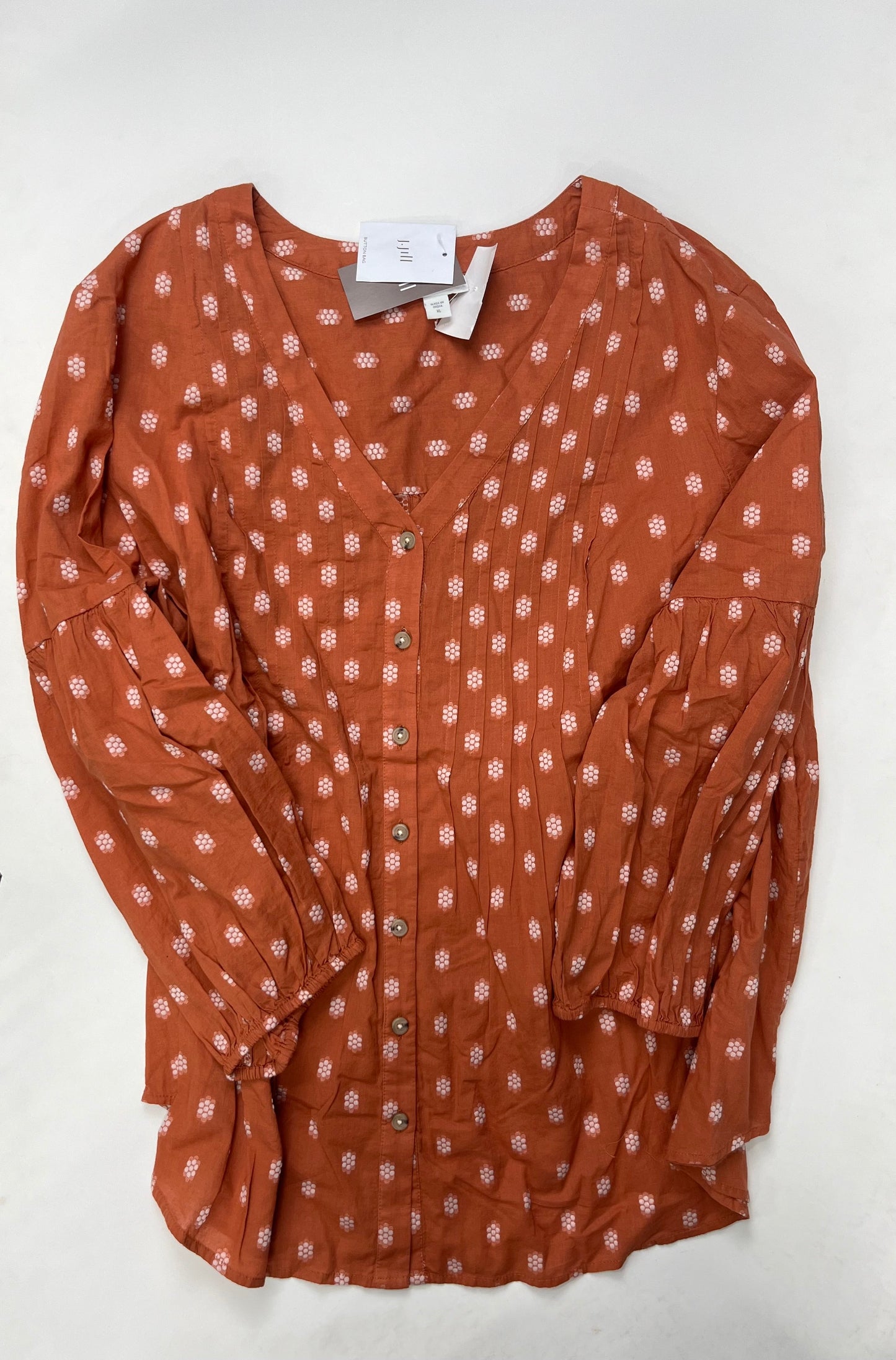 Yellow Top Long Sleeve J Jill, Size Xl