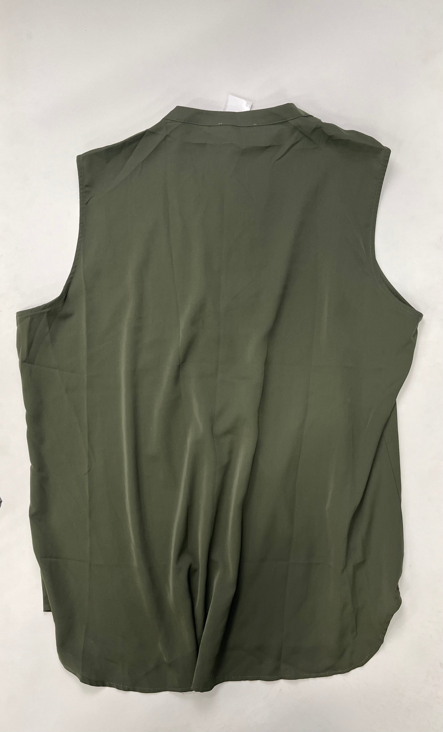 Olive Blouse Sleeveless Timeson, Size 2x