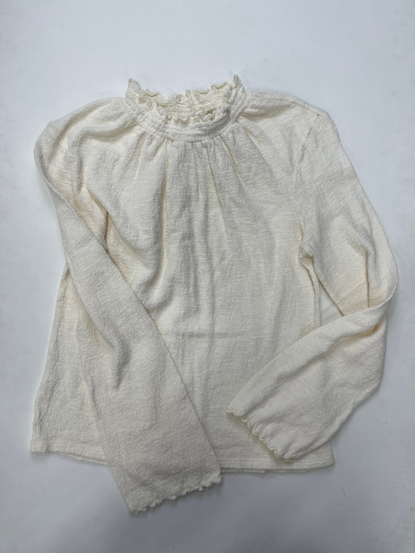 Cream Top Long Sleeve Madewell, Size S