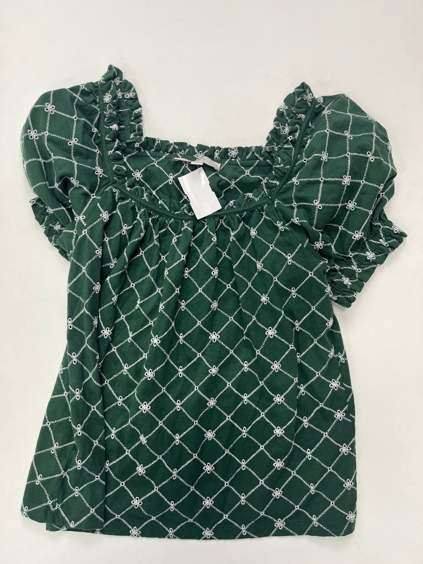 Green Top Short Sleeve Loft, Size M