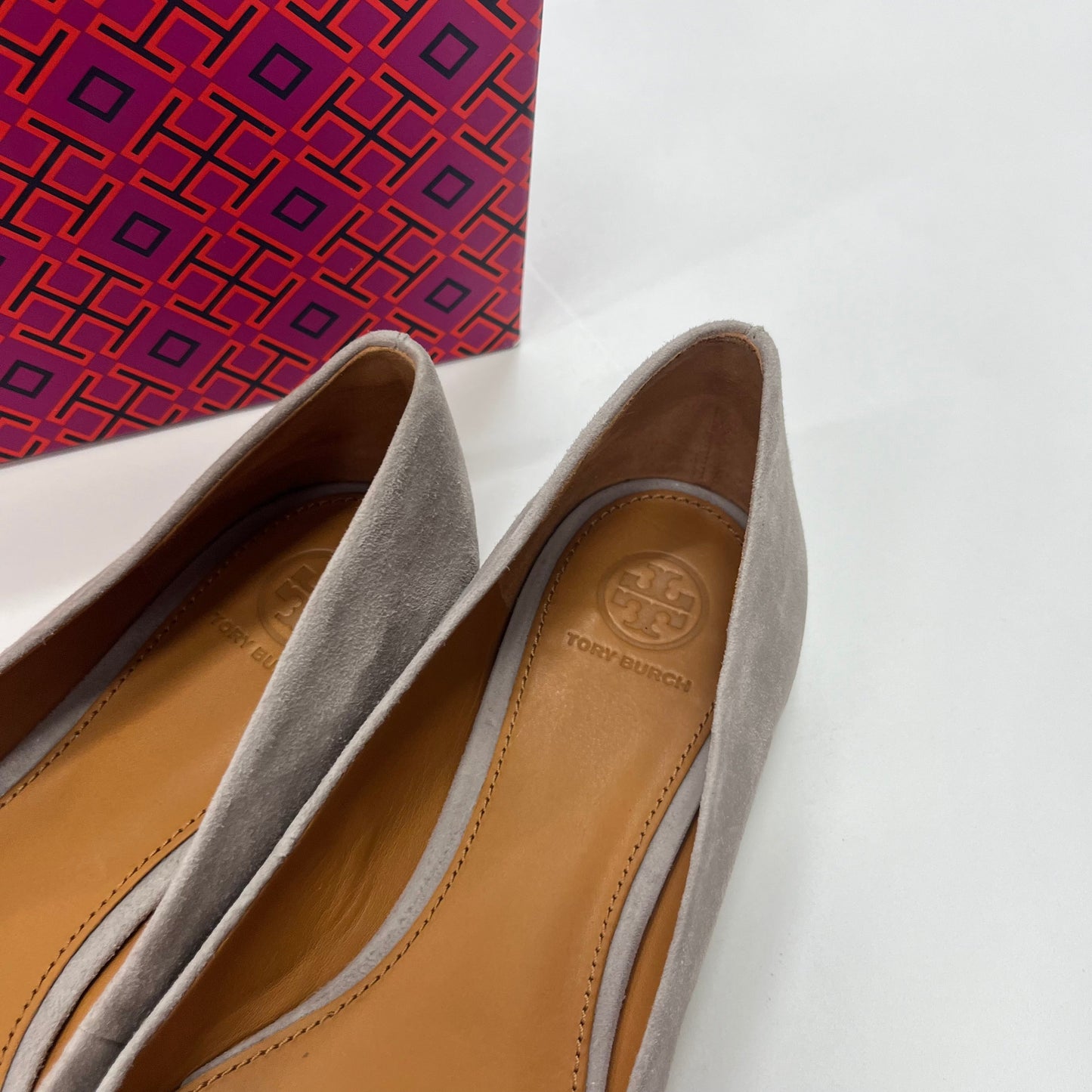 Grey Shoes Flats Ballet Tory Burch, Size 9