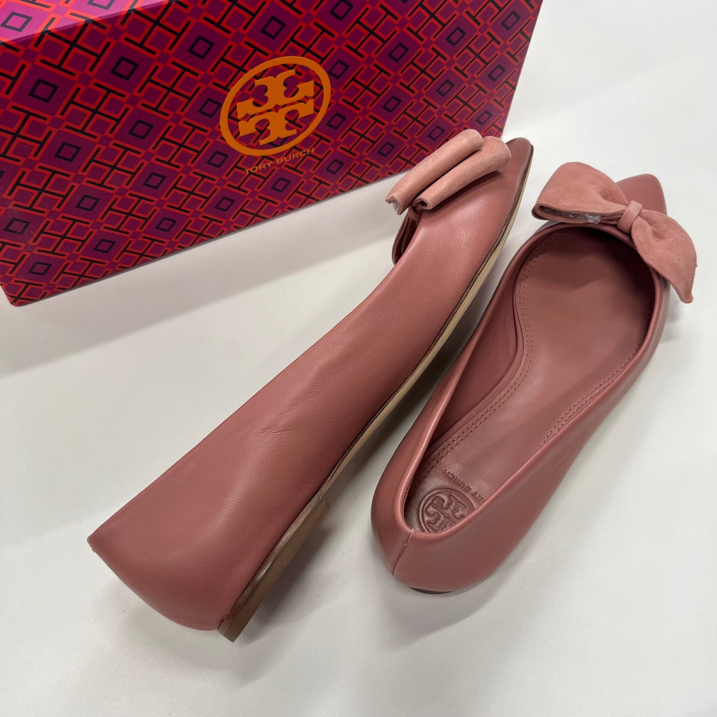 Pink Shoes Flats Ballet Tory Burch, Size 9