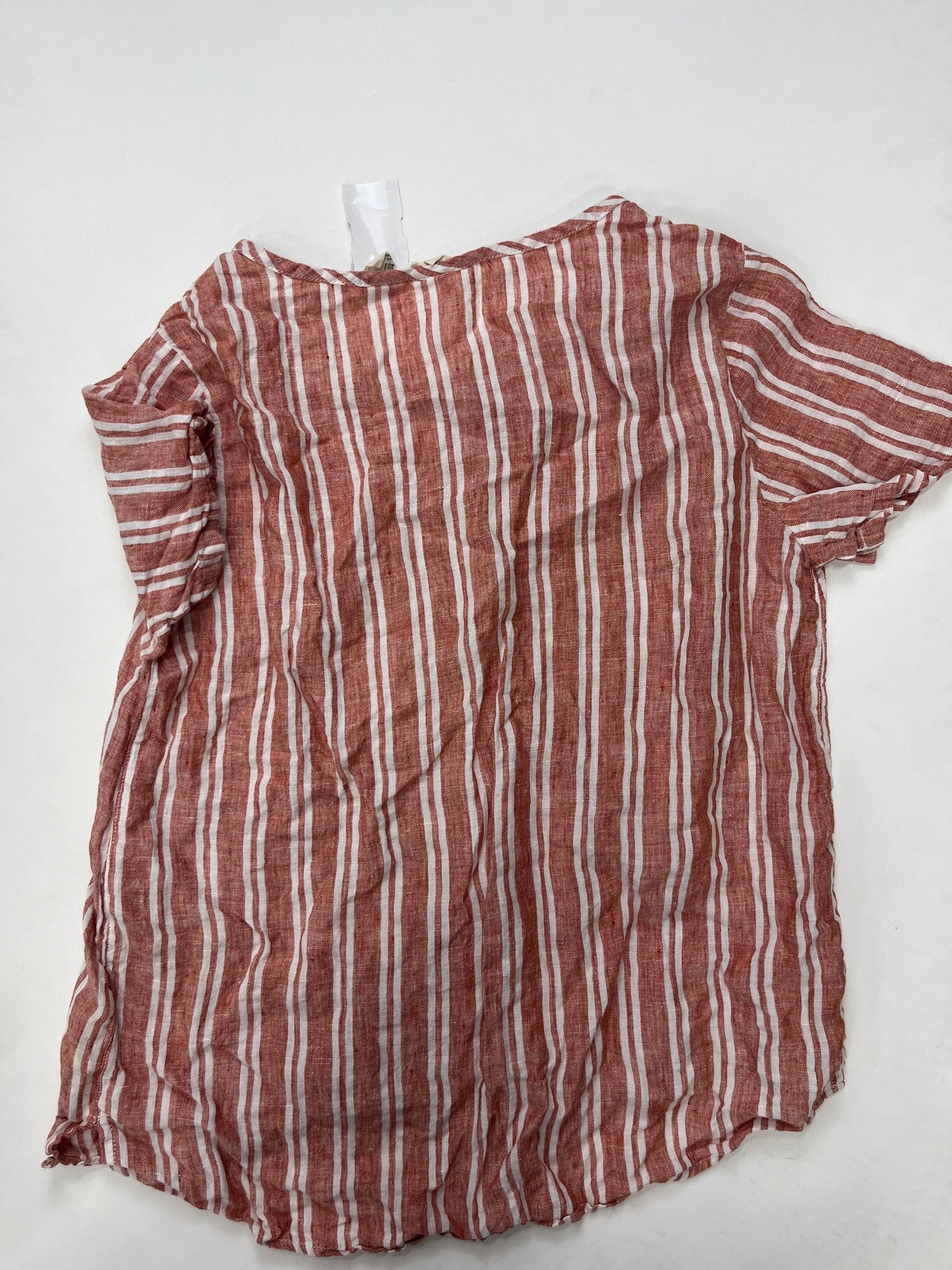 Linen Top Short Sleeve Christian Siriano, Size S