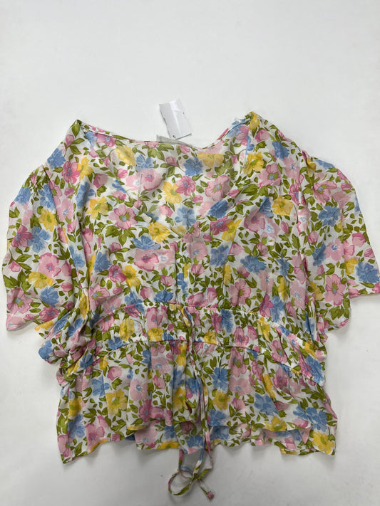 Floral Top Short Sleeve Primark, Size L