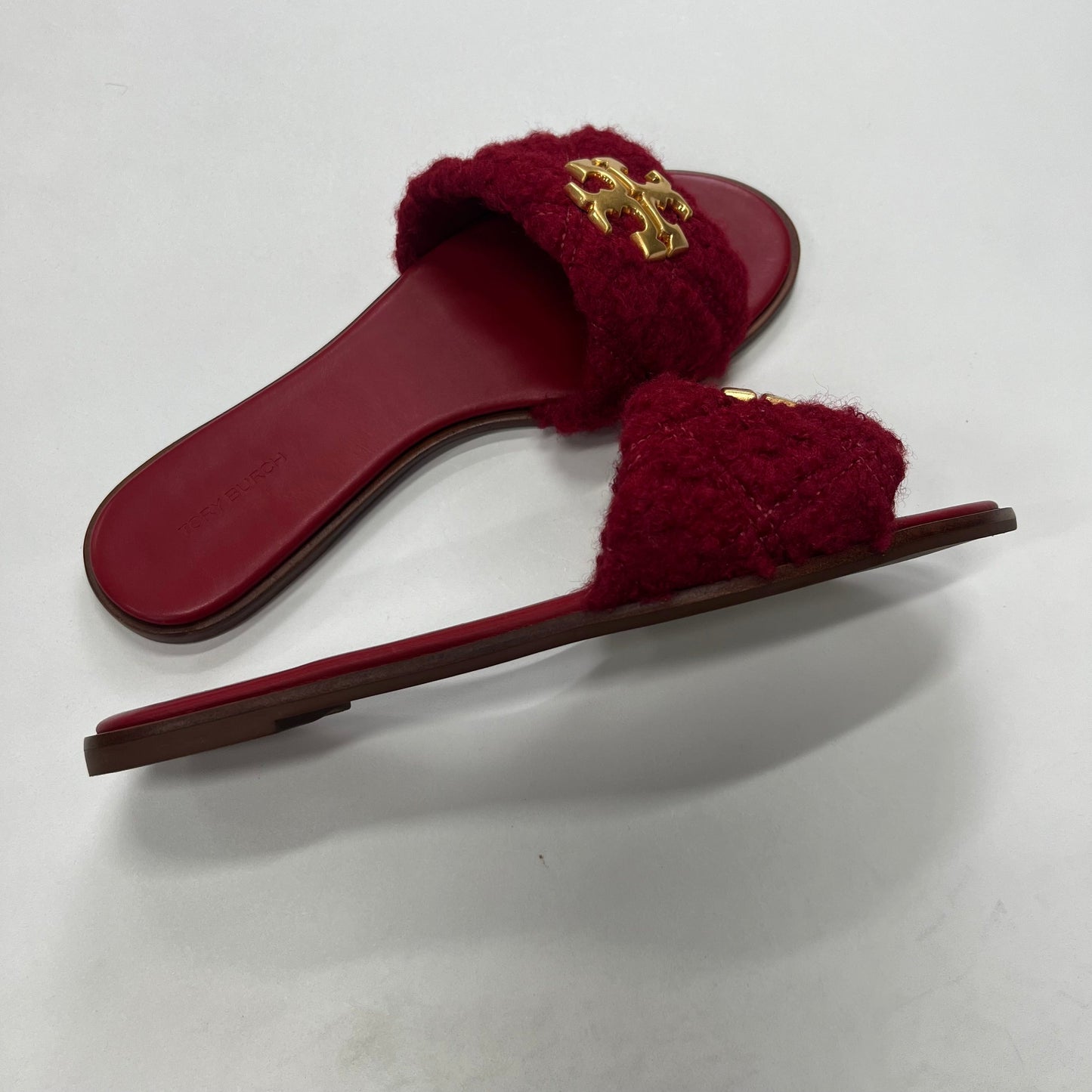 Red Sandals Flip Flops Tory Burch, Size 9.5