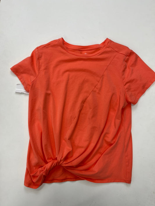 Orange Top Short Sleeve St Johns Bay, Size Petite  Medium