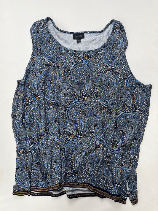 Paisley Top Sleeveless J Jill NWT, Size Xl