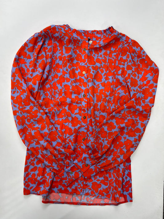 Orange Blouse Long Sleeve Ann Taylor NWT, Size S