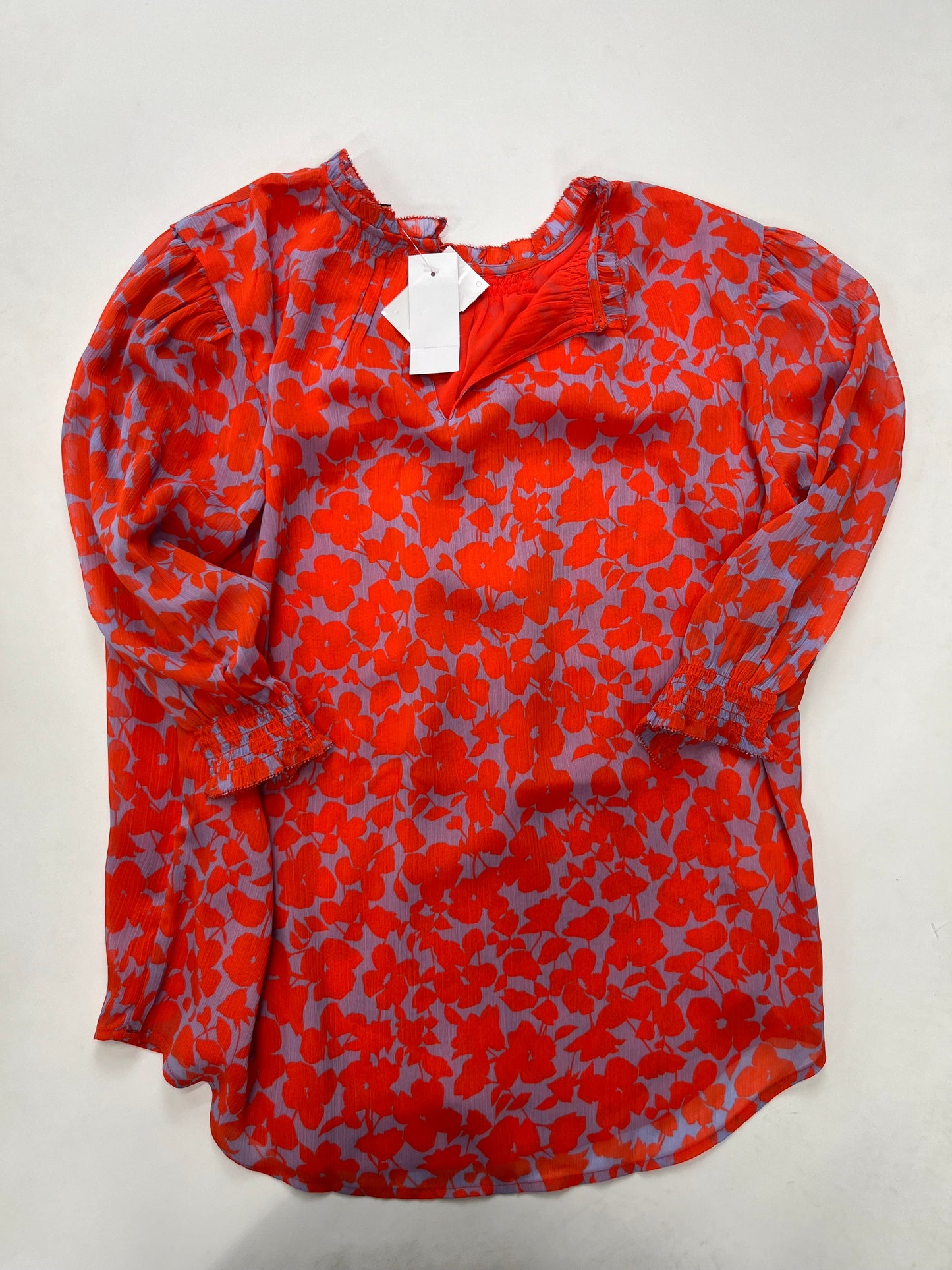 Orange Blouse Long Sleeve Ann Taylor NWT, Size S