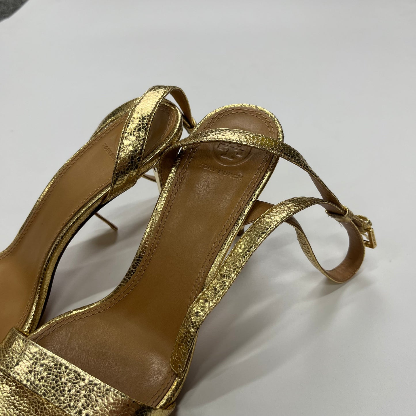 Gold Shoes Heels D Orsay Tory Burch, Size 9.5