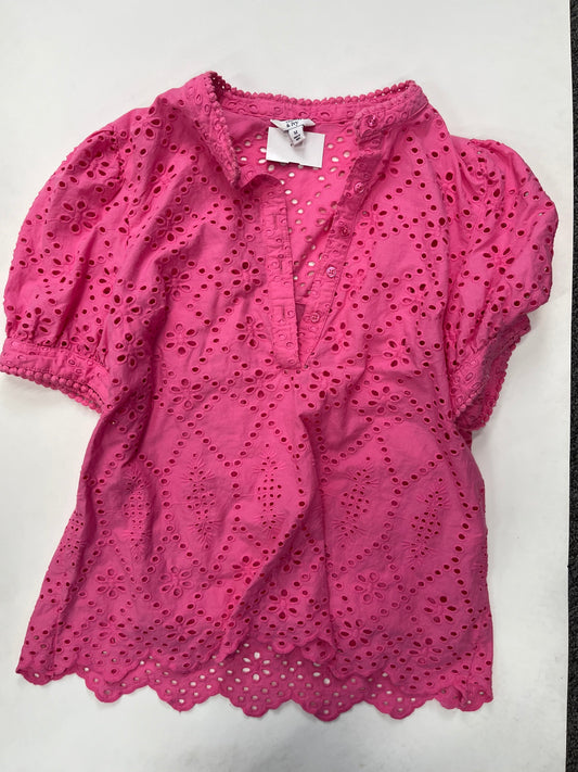 Pink Top Short Sleeve Crown And Ivy, Size M