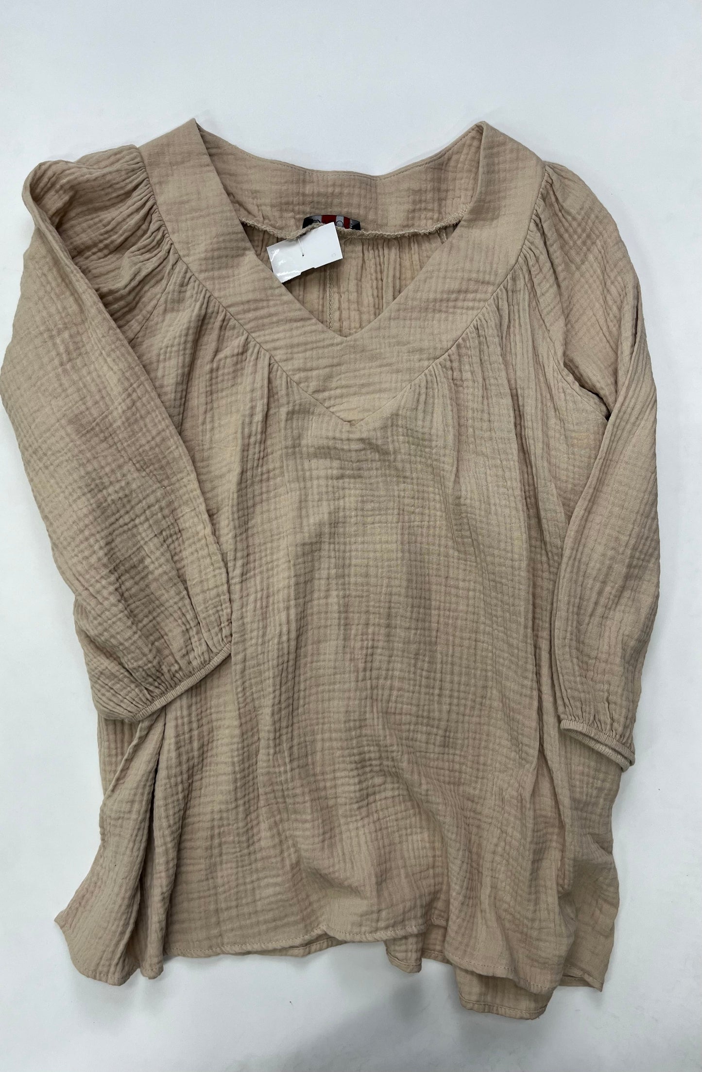 Cream Top Long Sleeve Vision, Size L