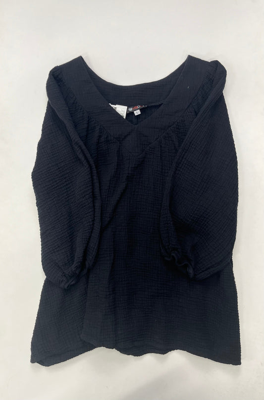 Black Top Long Sleeve Clothes Mentor, Size L