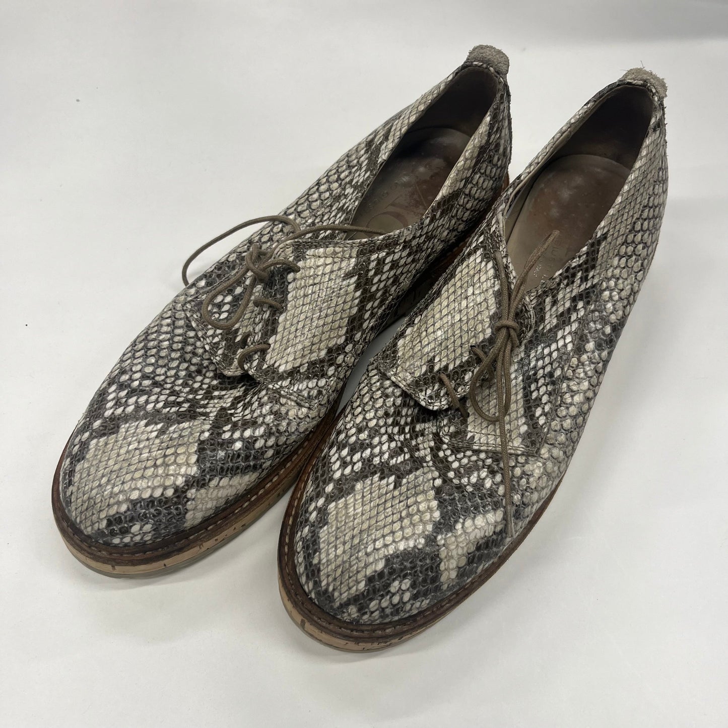 Animal Print Shoes Flats Loafer Oxford Agl, Size 9.5