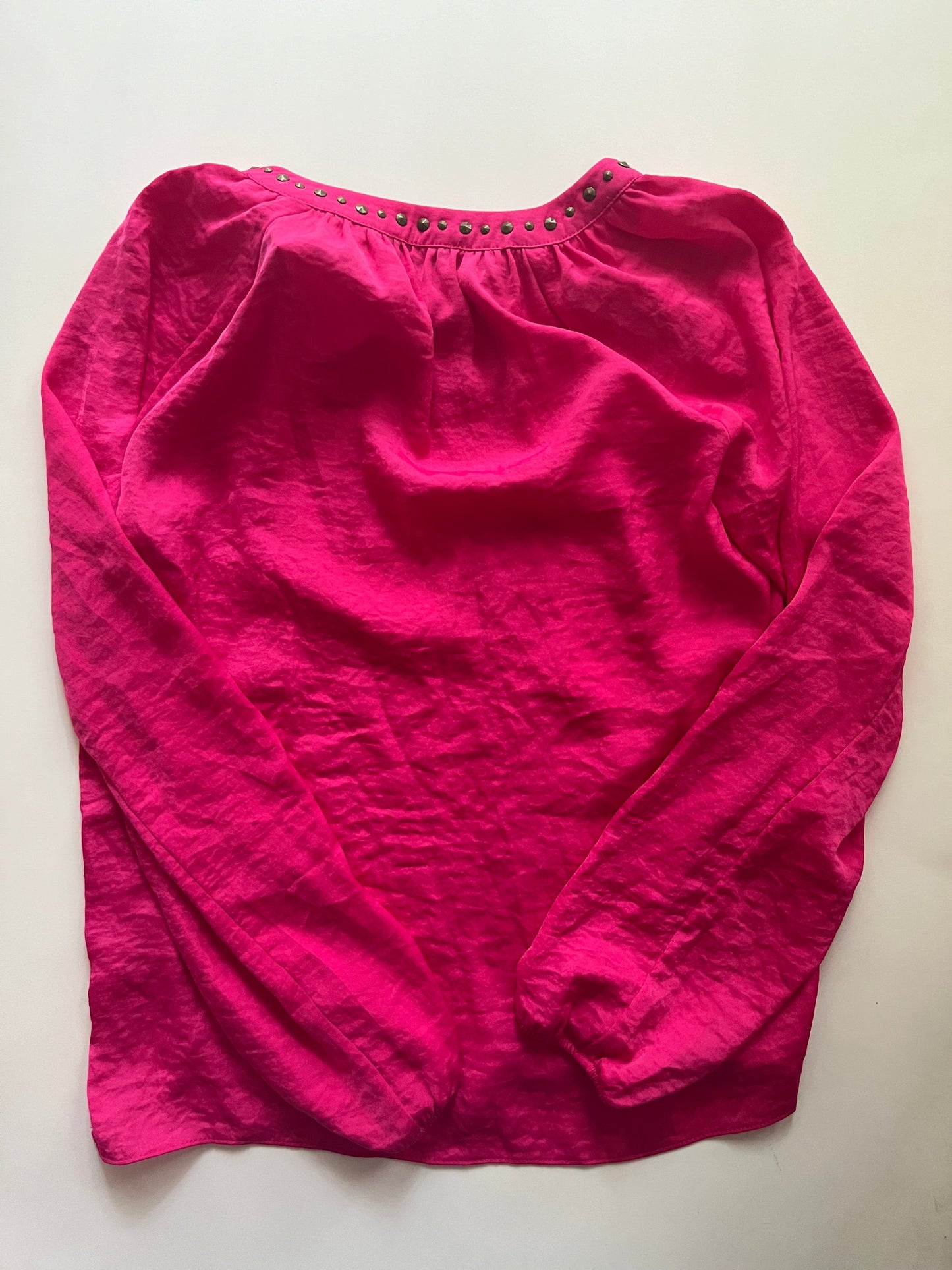 Hot Pink Blouse Long Sleeve Vince Camuto, Size S