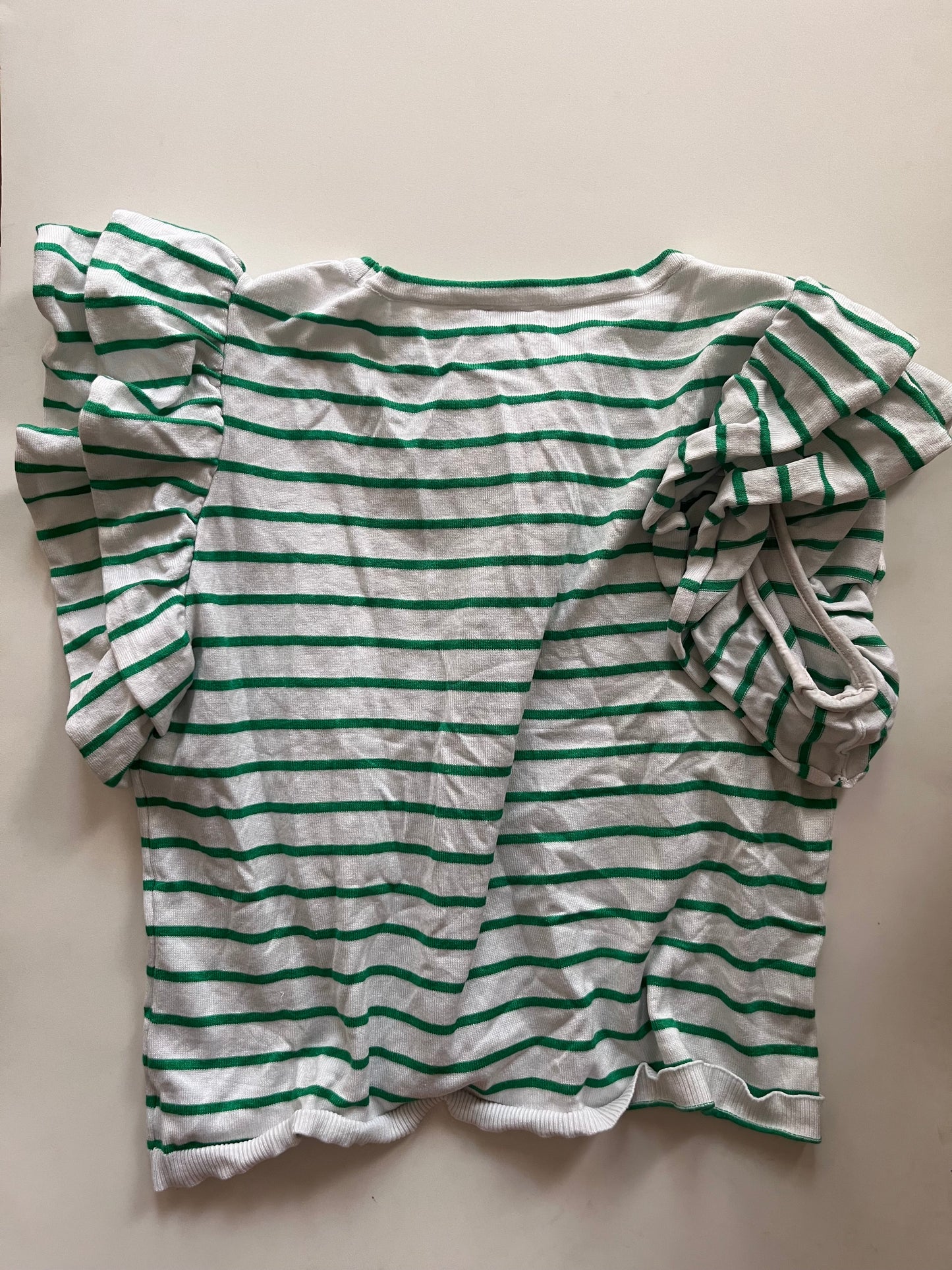 Striped Top Short Sleeve Crown And Ivy, Size Xl