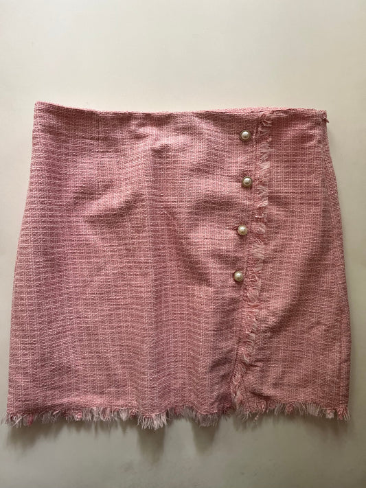 Skirt Mini & Short By Blue Rain In Light Pink, Size: 16