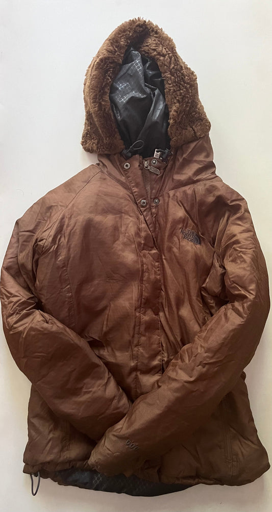 Coat Puffer & Quilted By North Face In Brown, Size: M