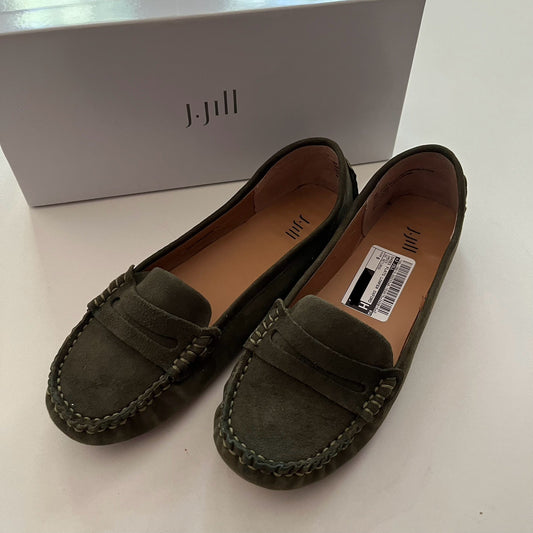 Shoes Flats Loafer Oxford By J Jill In Green, Size: 8