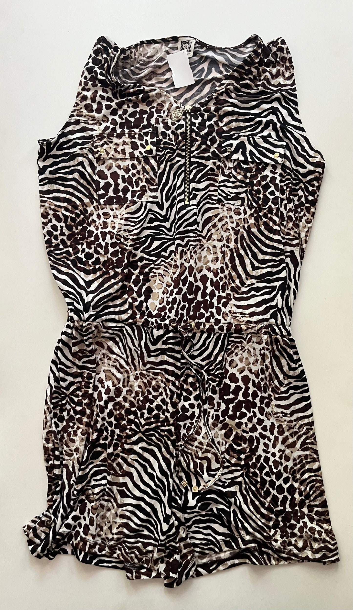 Romper By Anne Klein O In Animal Print, Size: 16