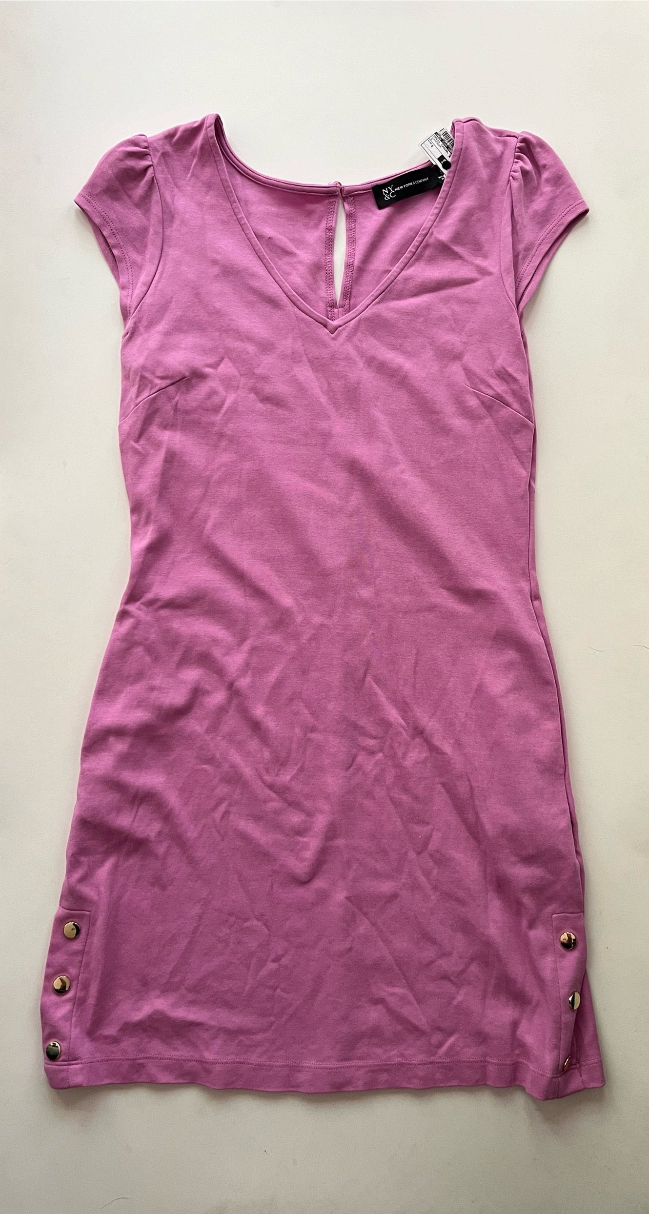 Dress Casual Midi By New York And Co O In Lavender, Size: S