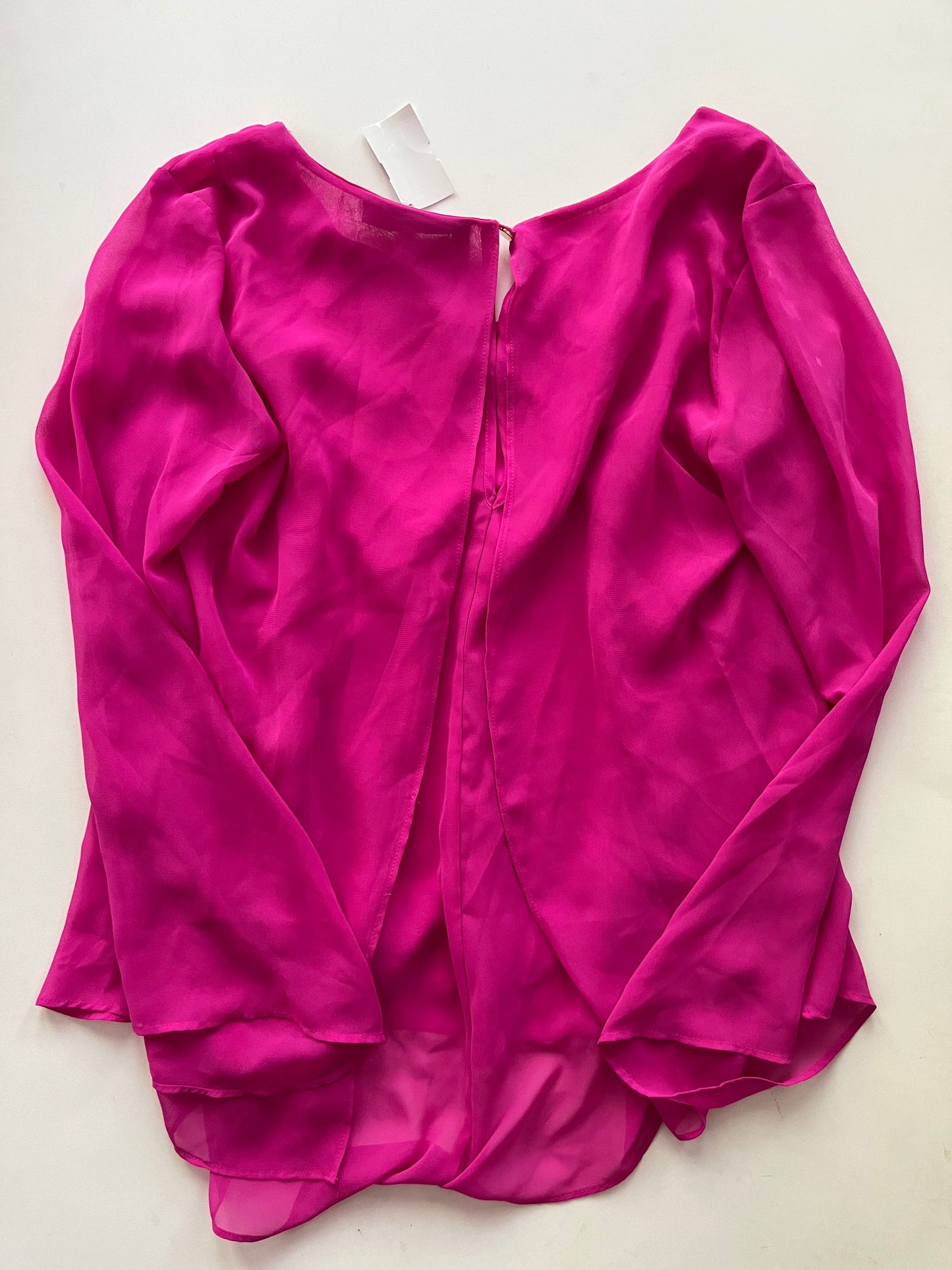 Blouse Long Sleeve By Jennifer Lopez In Fuschia, Size: S