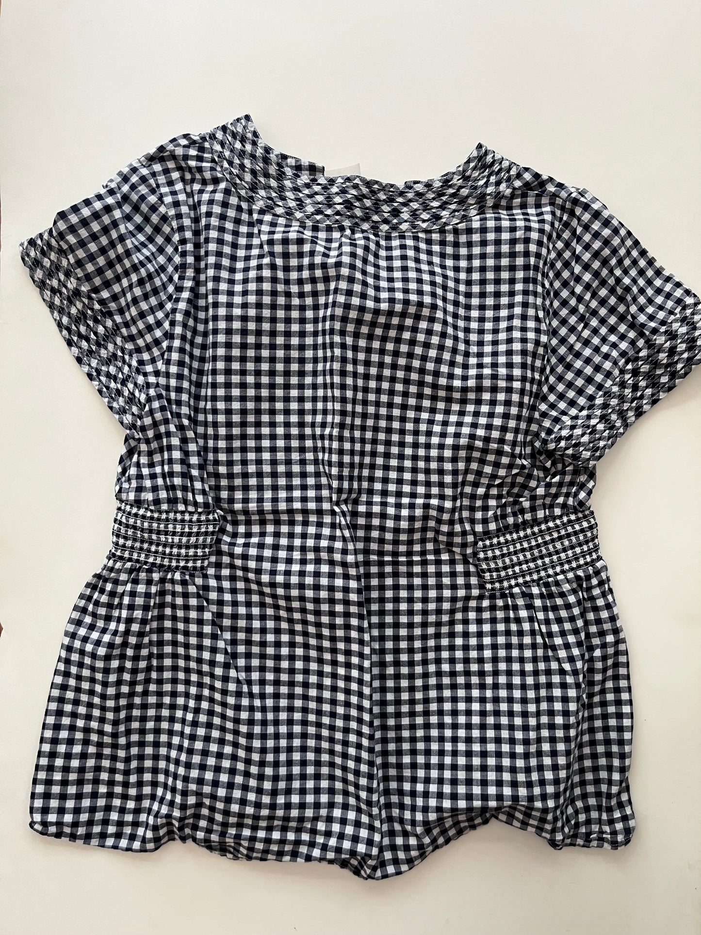 Top Short Sleeve By Crown And Ivy In Checked, Size: L