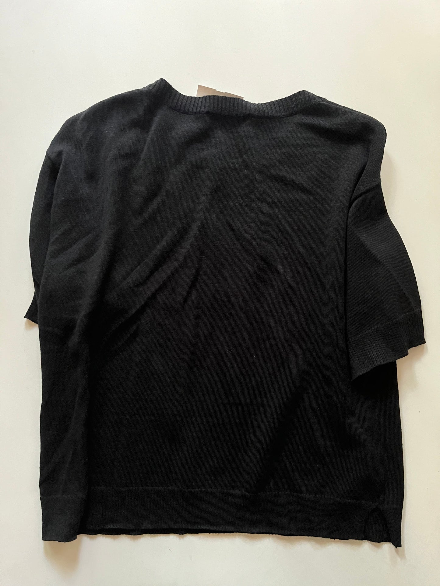 Sweater Short Sleeve By Ann Taylor O In Black, Size: Xs