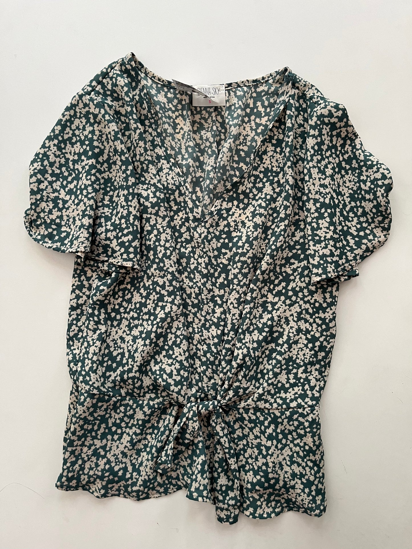 Blouse Short Sleeve By Sienna Sky In Green, Size: S