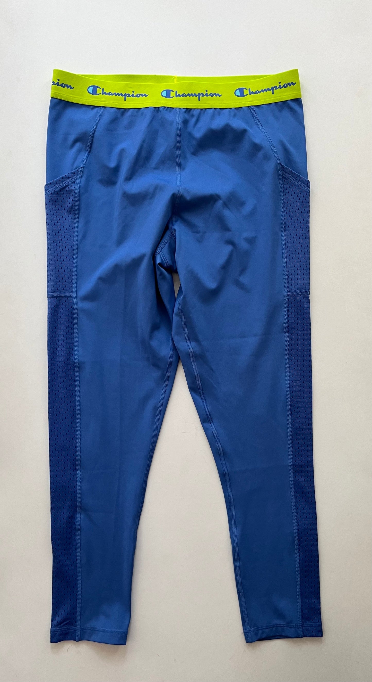 Athletic Leggings By Champion In Blue, Size: Xl