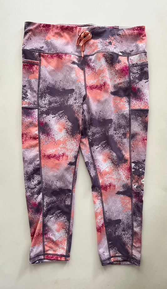 Athletic Leggings By Reebok In Multi-colored, Size: 2x