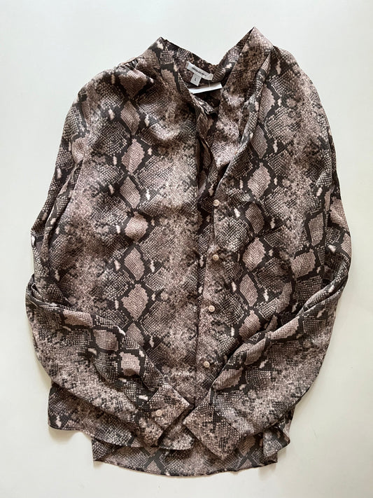 Blouse Long Sleeve By Stella And Dot In Animal Print, Size: L