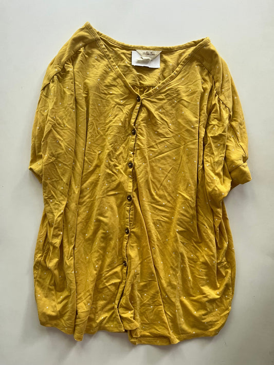 Top Short Sleeve By Matilda Jane In Mustard, Size: L