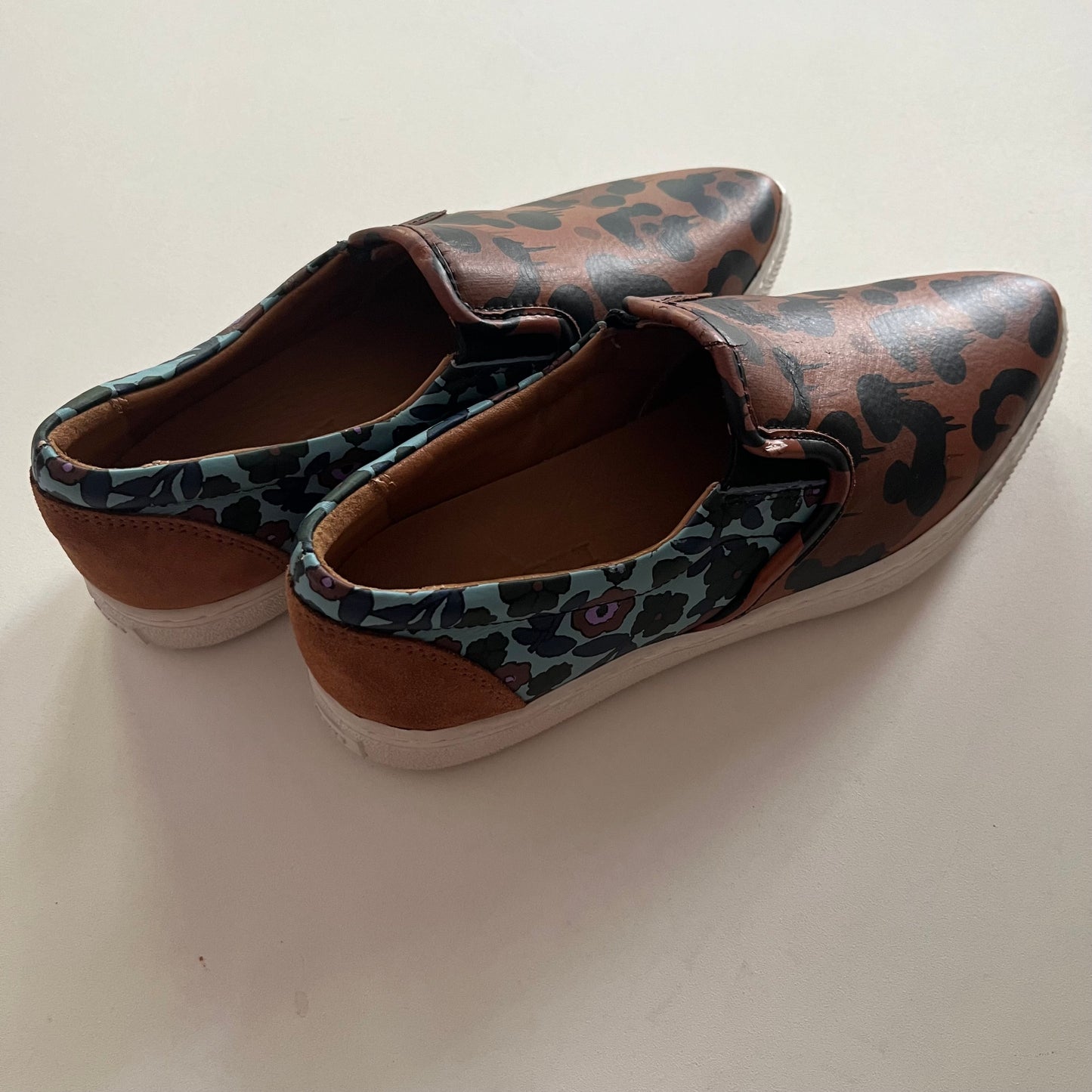 Shoes Flats Loafer Oxford By Coach In Animal Print, Size: 5.5