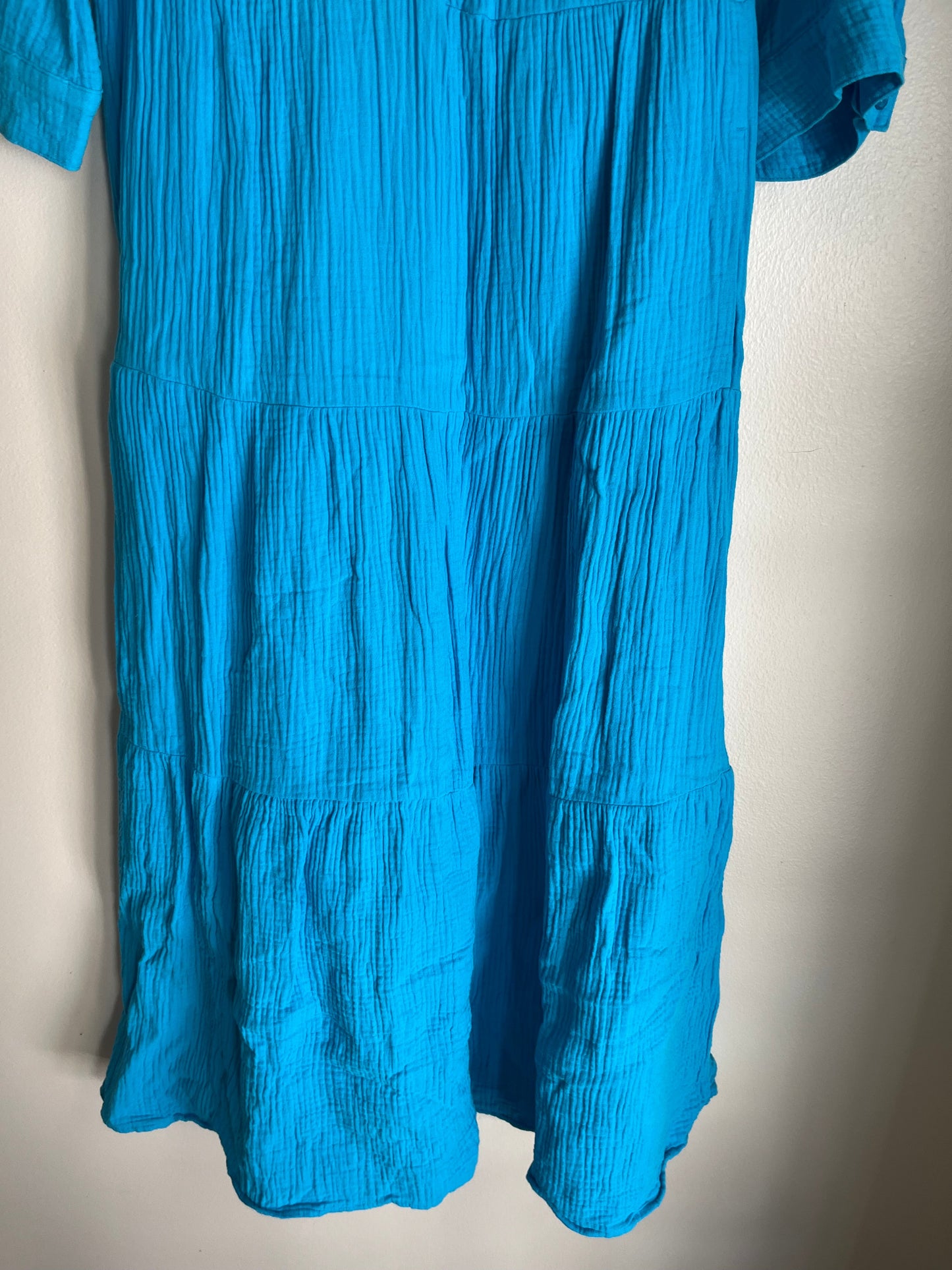 Dress Casual Maxi By Chicos In Turquoise, Size: Xs