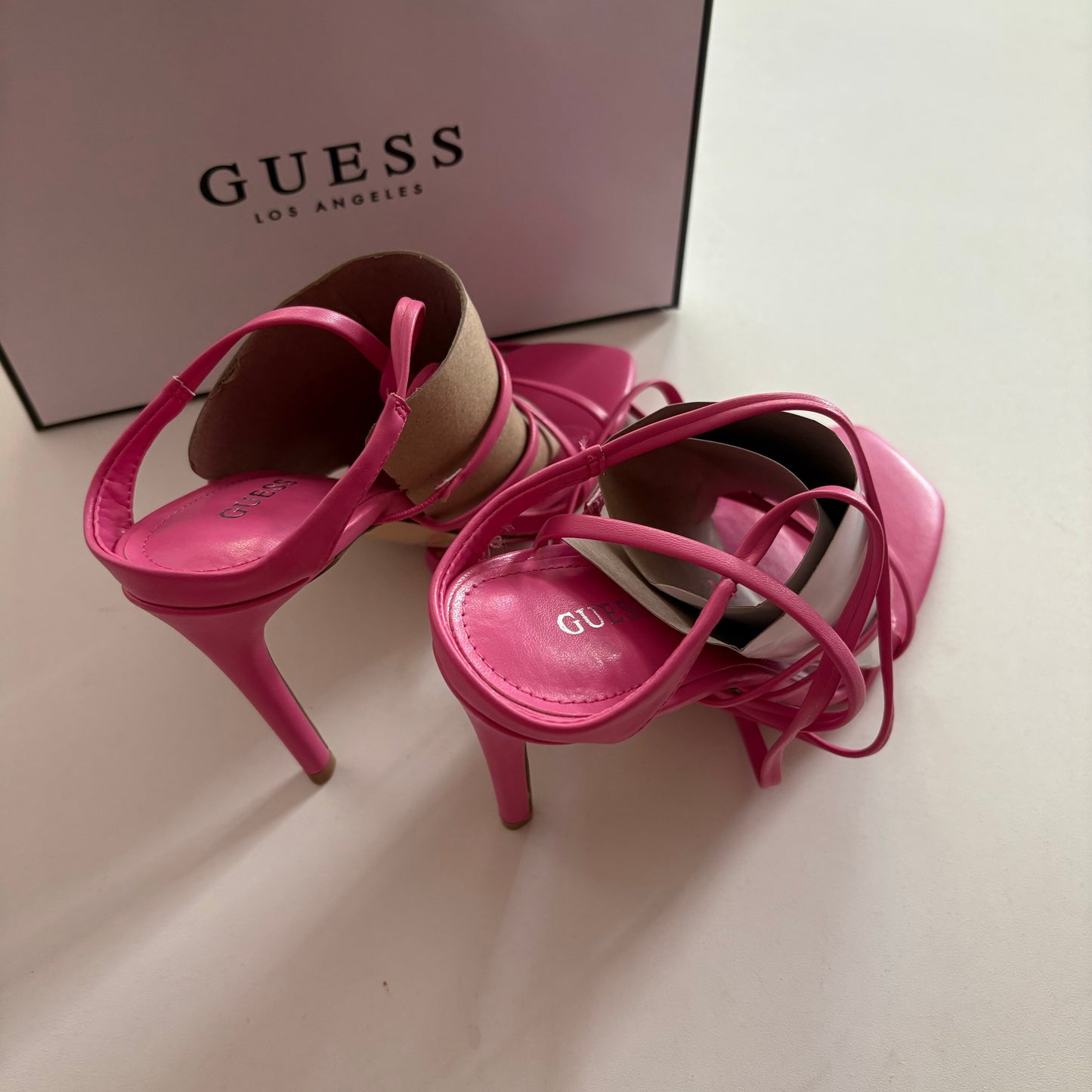 Shoes Heels Stiletto By Guess In Pink, Size: 7.5