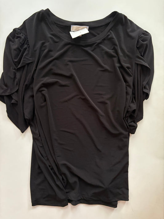 Blouse Short Sleeve By Michael Kors In Black, Size: 3x