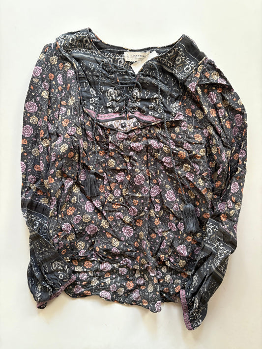 Top Long Sleeve By Lucky Brand In Floral Print, Size: Xs