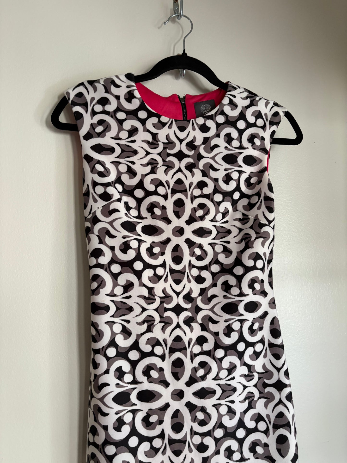 Dress Casual Midi By Vince Camuto In Black & White, Size: Xs