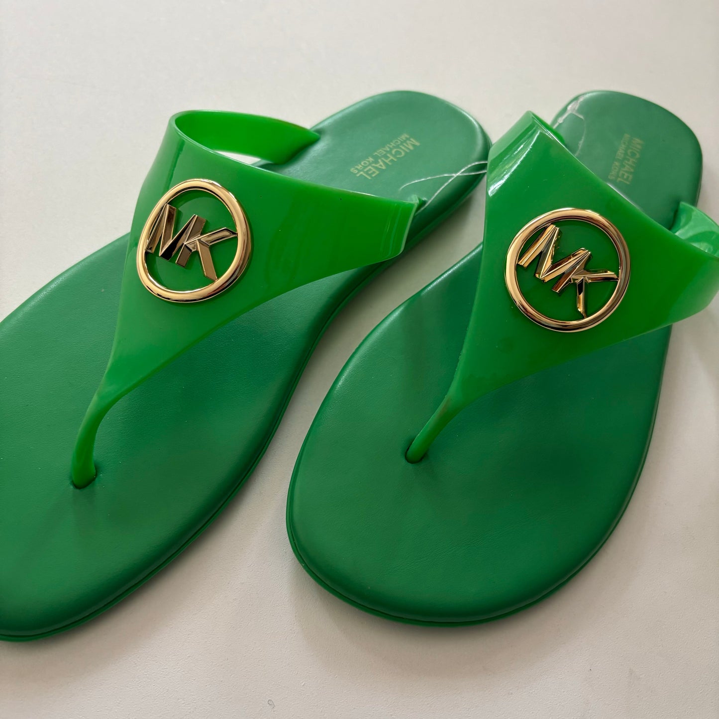 Sandals Flip Flops By Michael Kors In Green, Size: 10