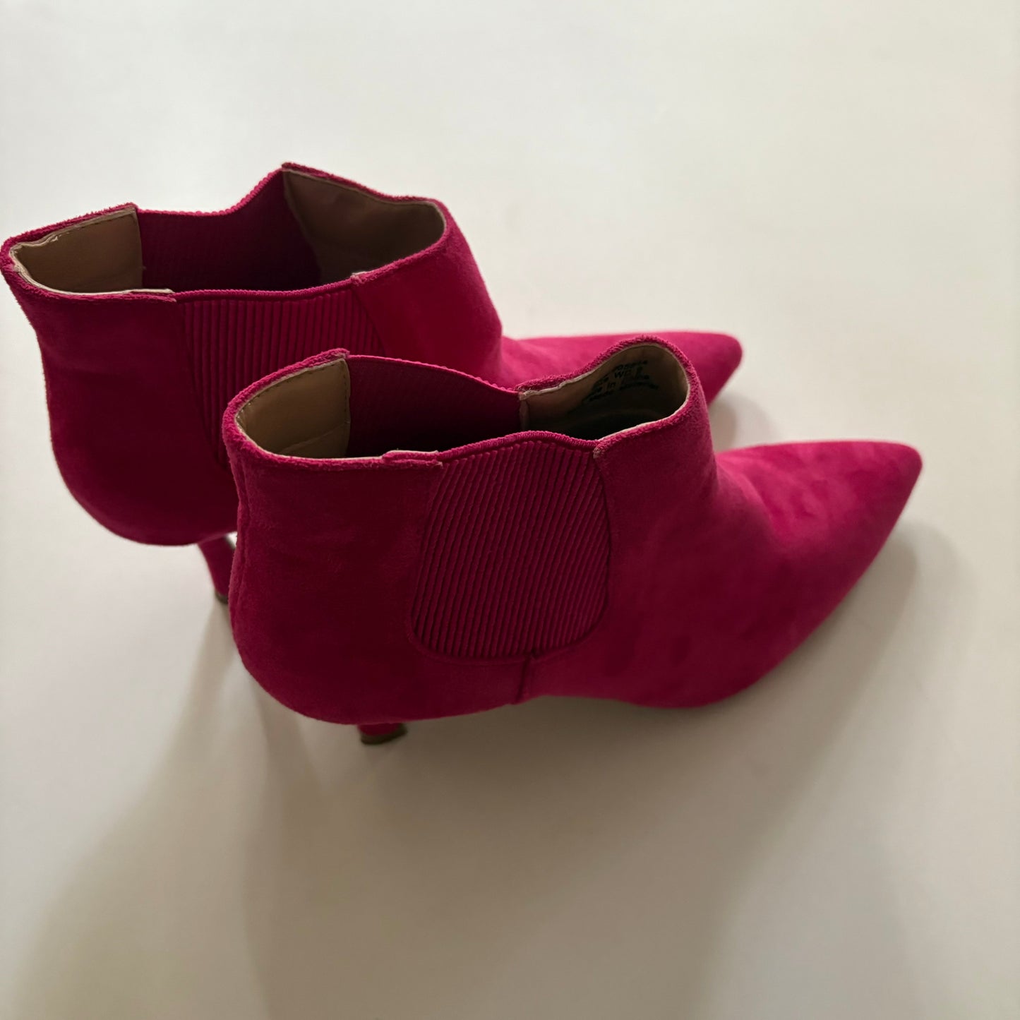 Boots Ankle Heels By Cato In Pink, Size: 9