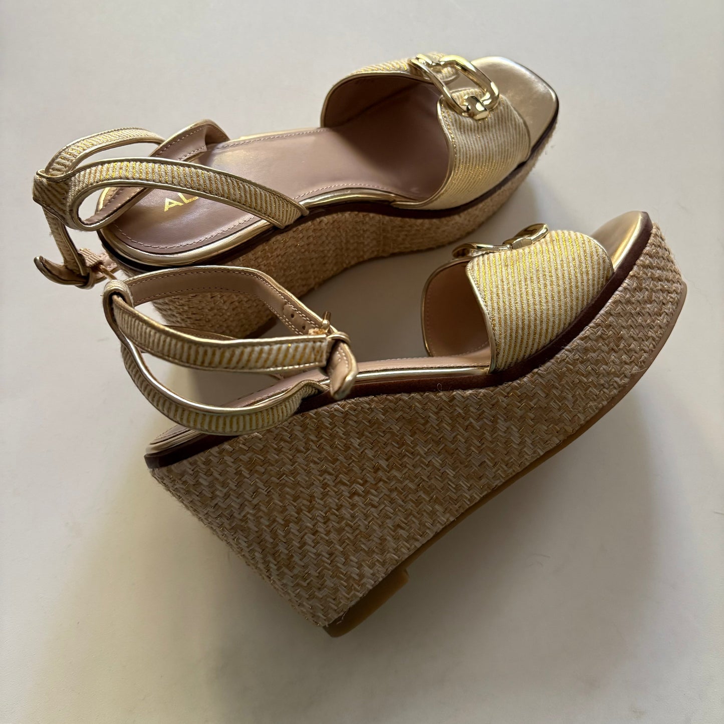 Shoes Heels Wedge By Aldo In Brown, Size: 9