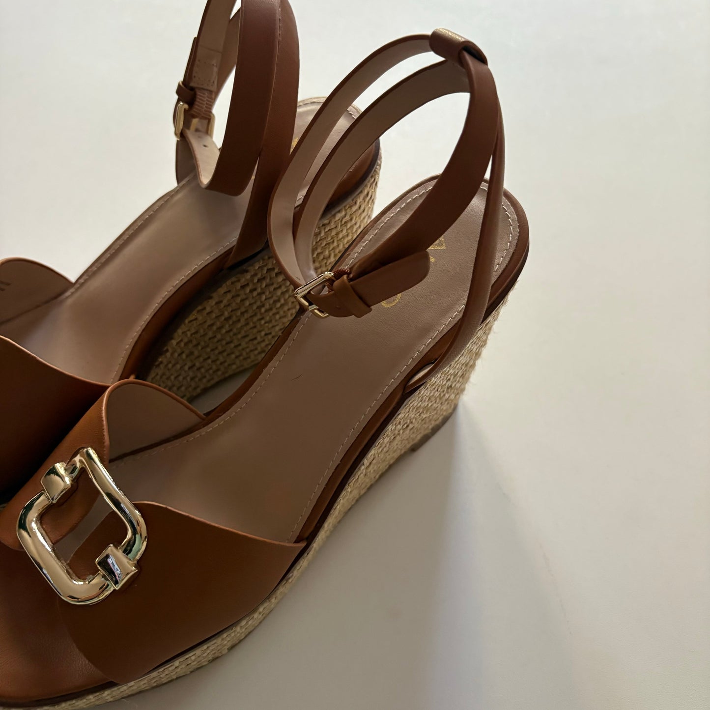 Shoes Heels Wedge By Aldo In Brown, Size: 9